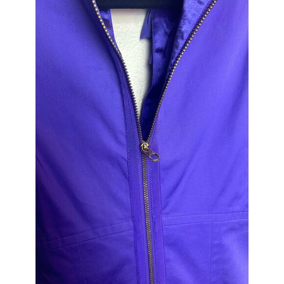 Ted Baker Dress Purple Sheath Business Professional Size 0 Party Bold Neckline - Picture 5 of 8
